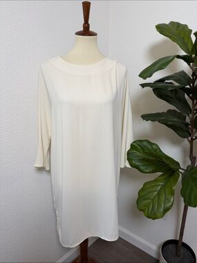 Cream Shift Tunic Dress